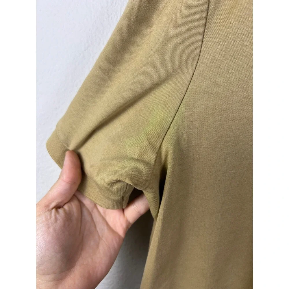 Polo Ralph Lauren Mens Pima Soft Touch Polo Shirt Tan Khaki Large Short Sleeve